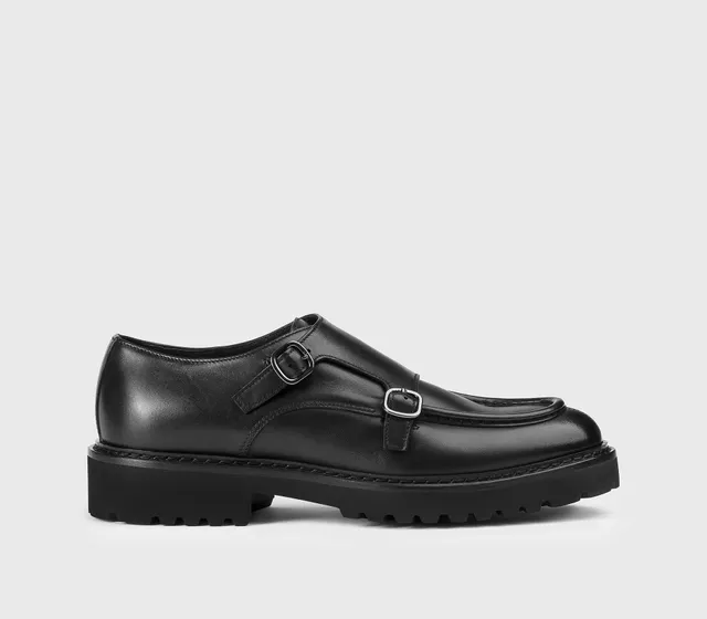 doucal-s-buckles-du2738-double-monk-schwarz-leder image 1