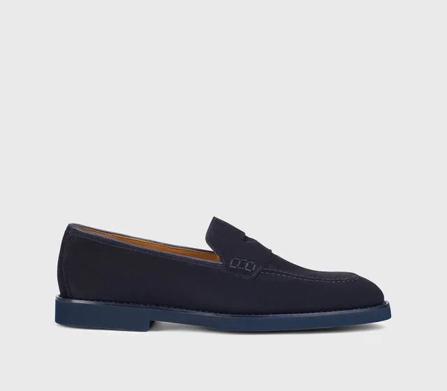 doucal-s-loafers-du3294-mokassin-blau-veloursleder image 1
