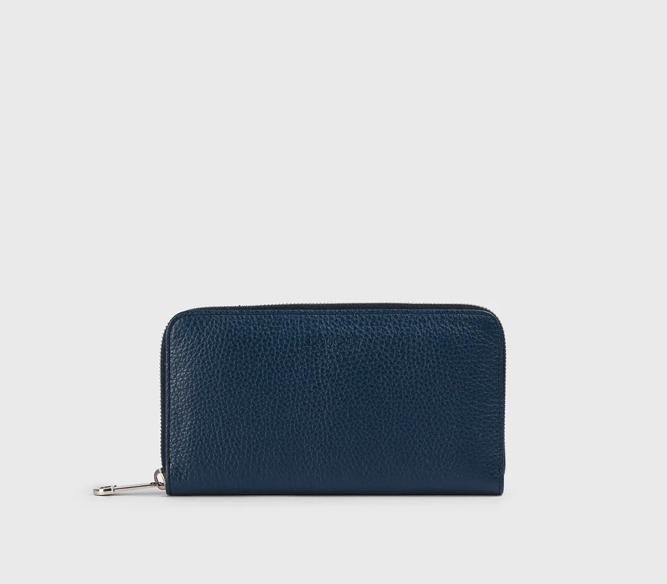 doucal-s-wallets-portemonnaie-blau-avio-leder-zip image 1