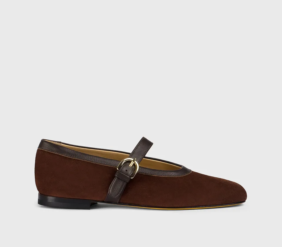 doucal-s-ballerine-ballerina-wood-velours-riemen image 1