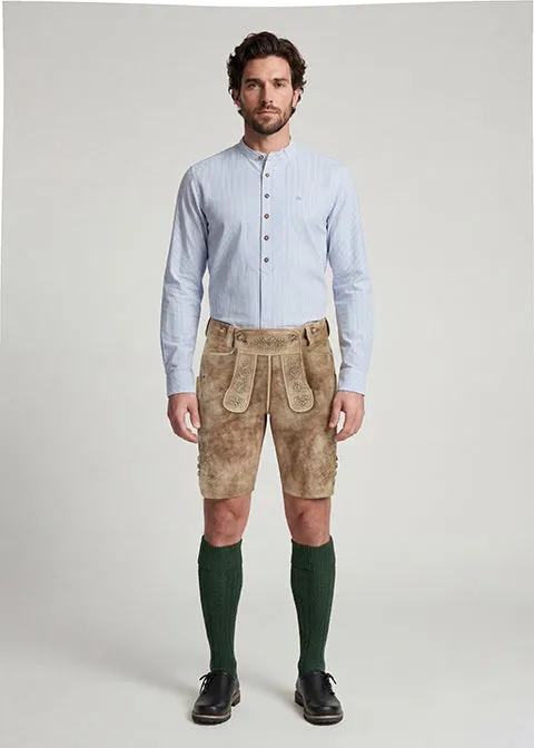 beckert-grossgmain-wildbock-lederhose-kurz-barock-stickerei image 1