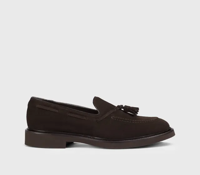 doucal-s-loafers-du3582-mokassin-erdbraun-velours-quasten image 1