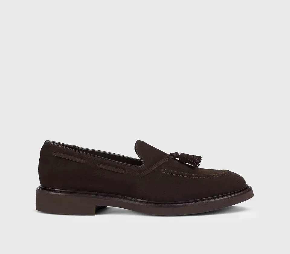 doucal-s-loafers-du3582-mokassin-erdbraun-velours-quasten image 1