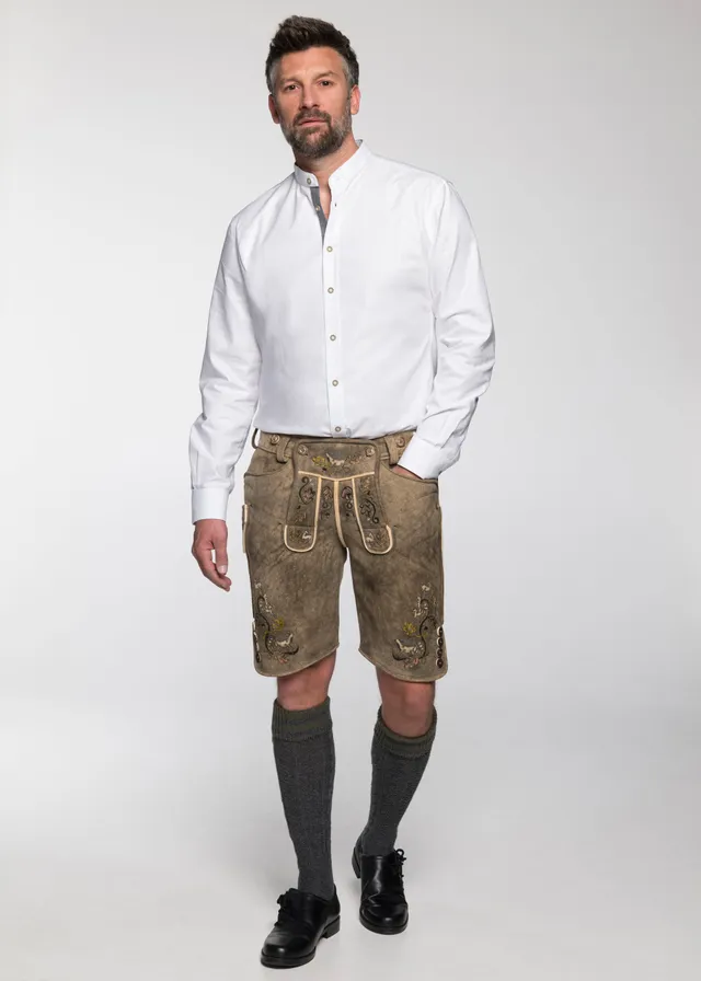 beckert-hochk-nig-hirschlederhose-kurz-akazie-mit-plattstickerei image 1
