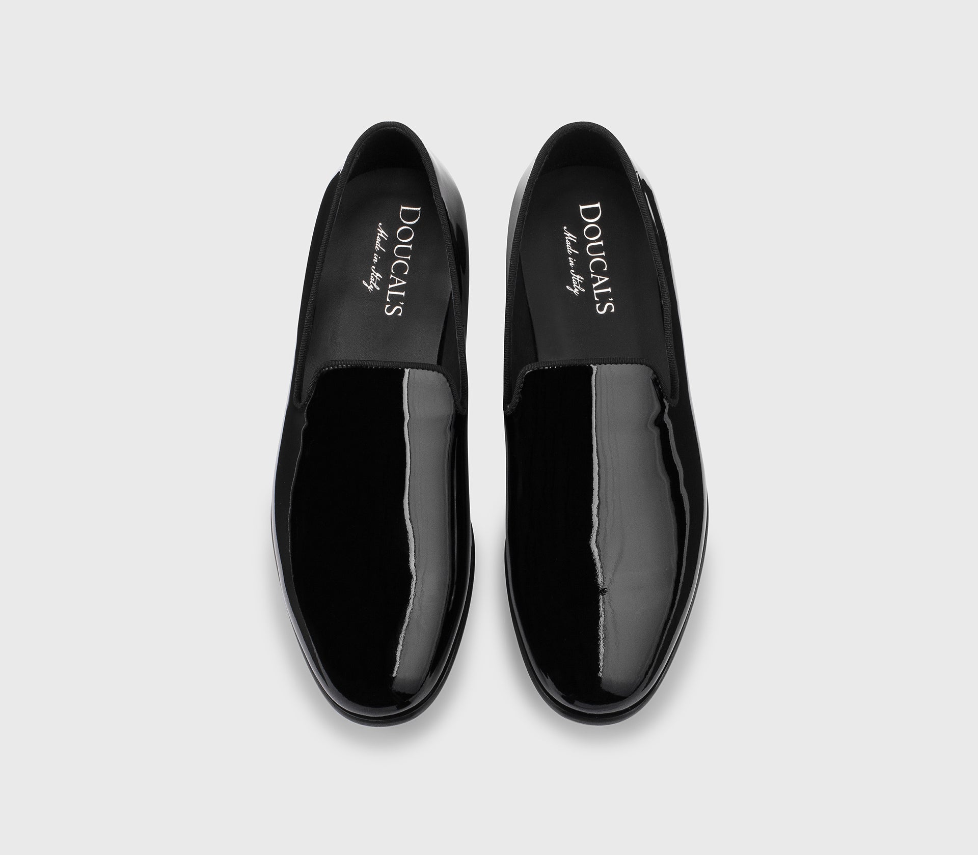 doucal-s-loafers-mokassin-lackleder-herren-schwarz-ledersohle image 2