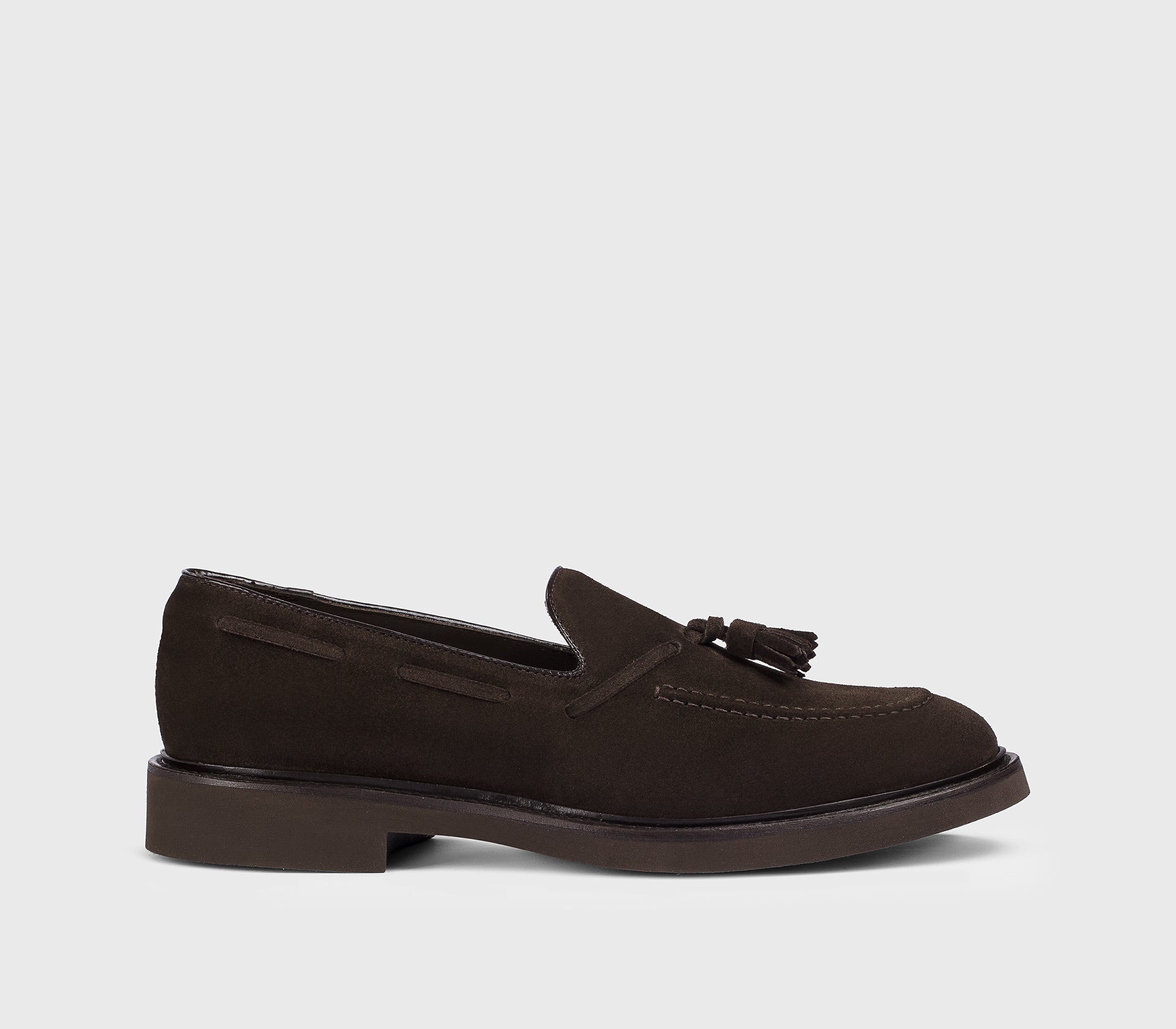 doucal-s-loafers-du3582-mokassin-erdbraun-velours-quasten image 1