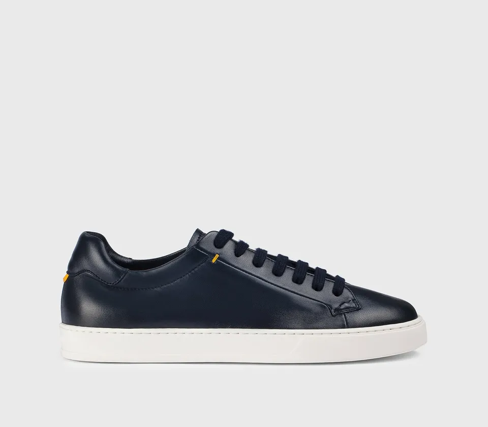 doucal-s-sneakers-du3552-sneaker-blaues-leder-made-in-italy image 1