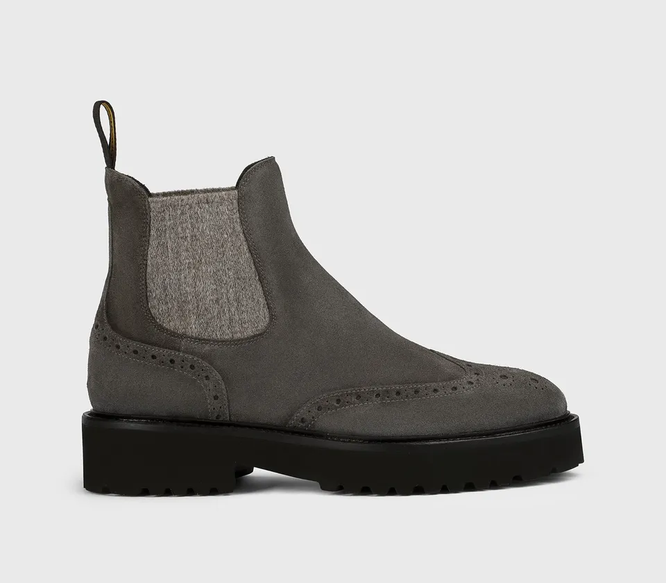 doucal-s-ankle-boots-stiefelette-tafelgrau-velours image 1