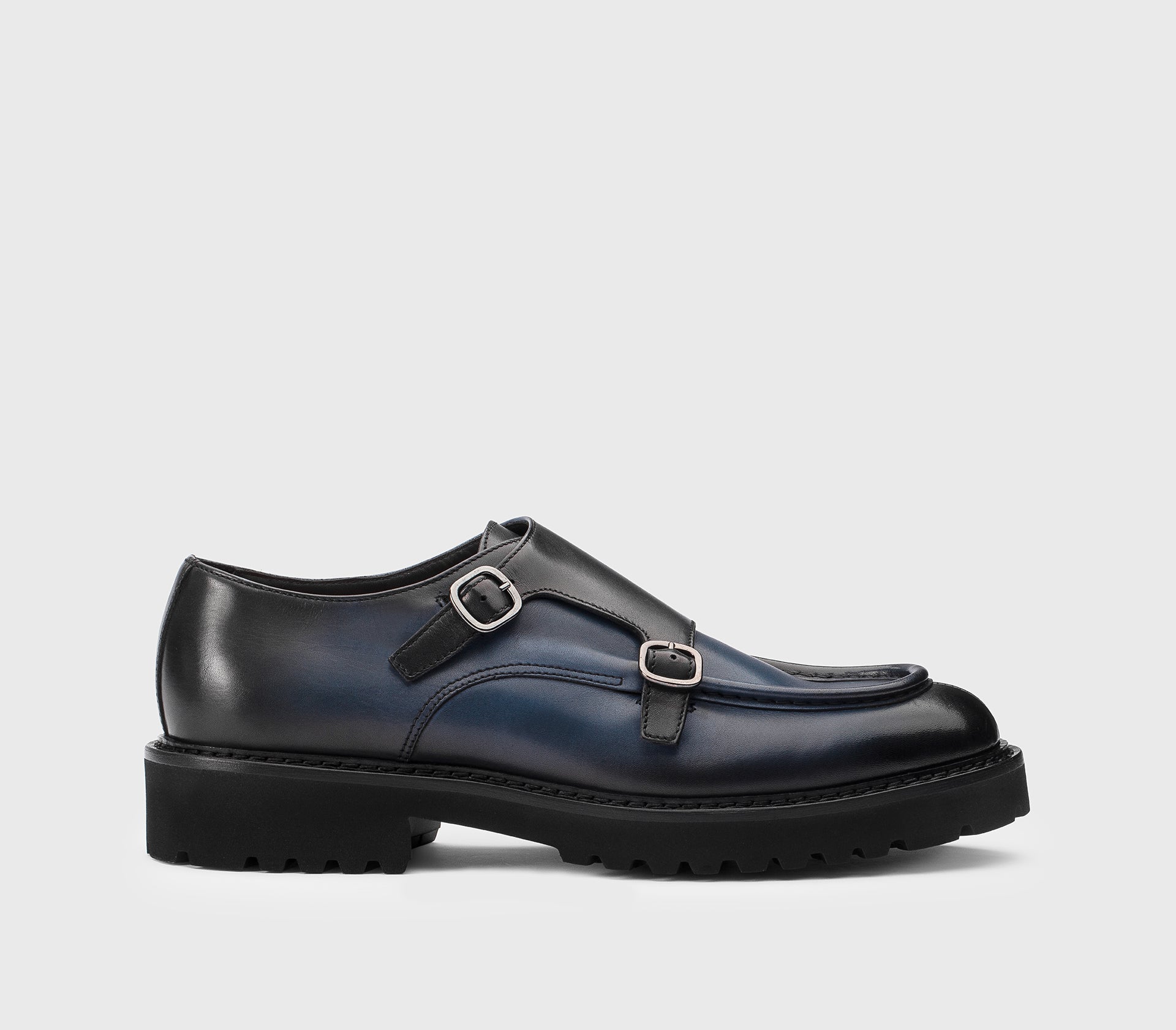 doucal-s-buckles-monkstrap-leder-blau-doppelschnalle image 1