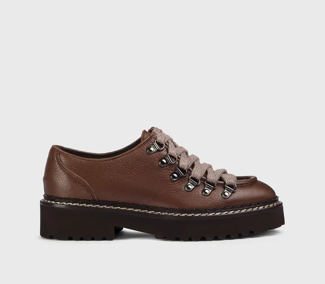 doucal-s-lace-ups-schn-rschuh-haken-braun-hirschleder image 1