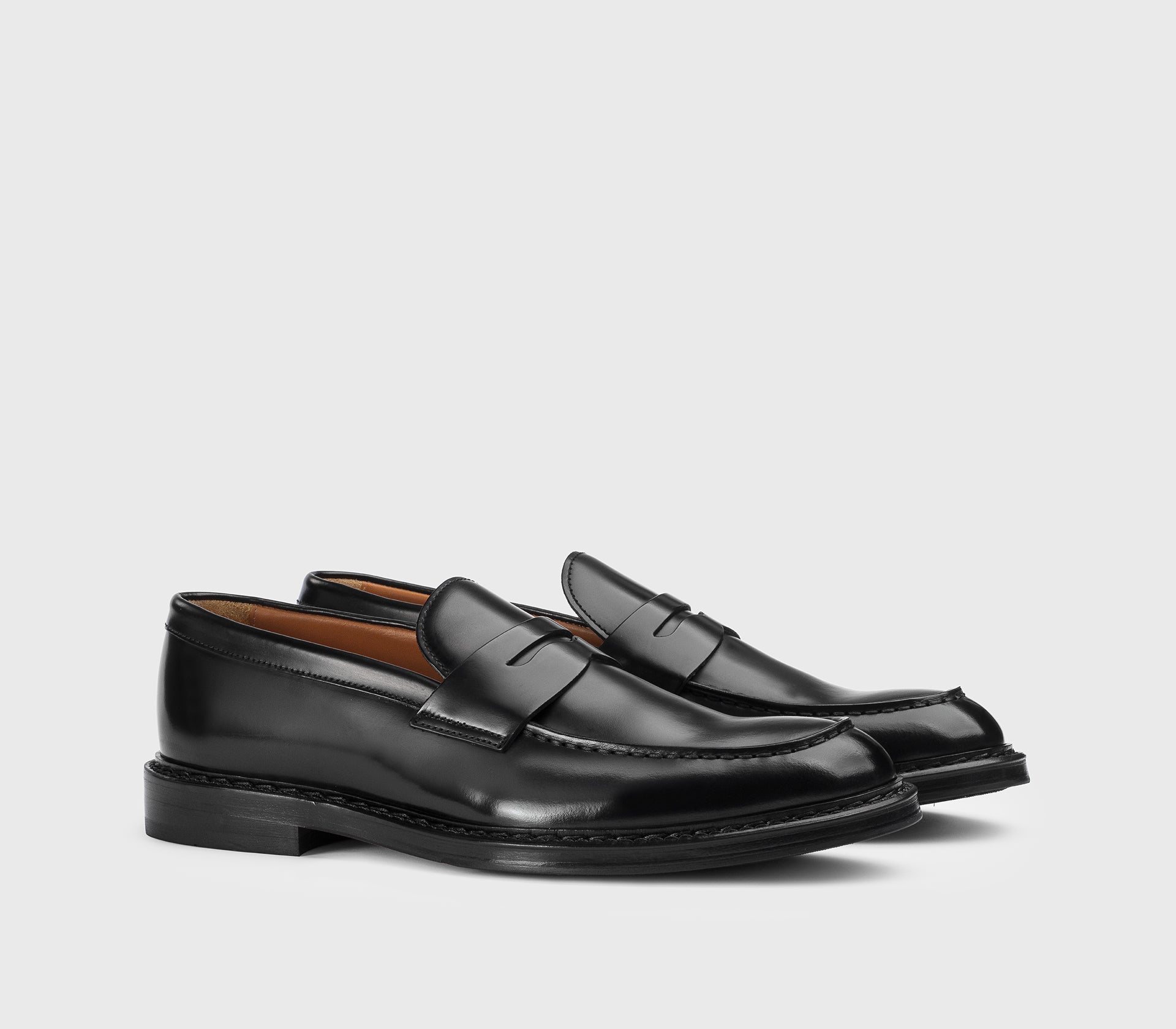 doucal-s-loafers-du2528siewuf007-penny-mokassin-schwarz-leder image 3
