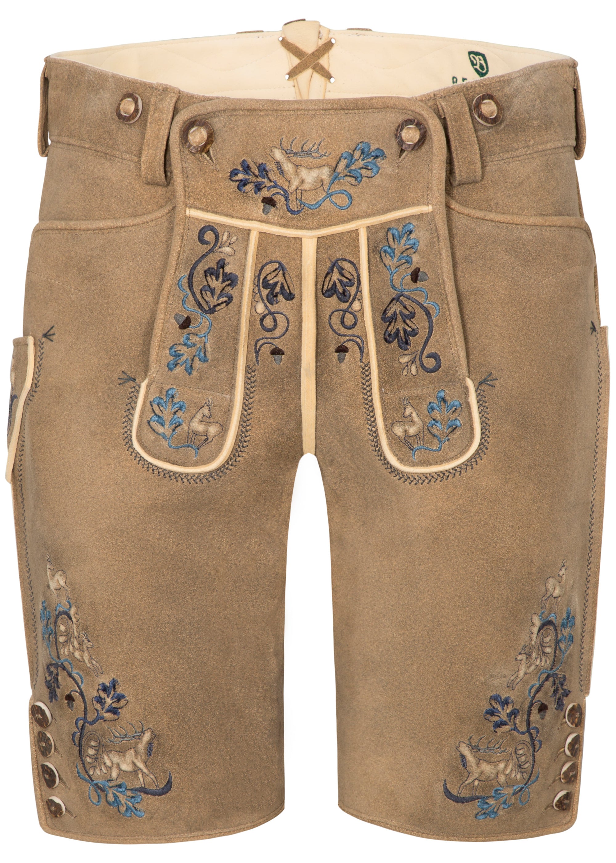 beckert-hochk-nig-hirschlederhose-kurz-oldgrey-st-blau-vintage image 4