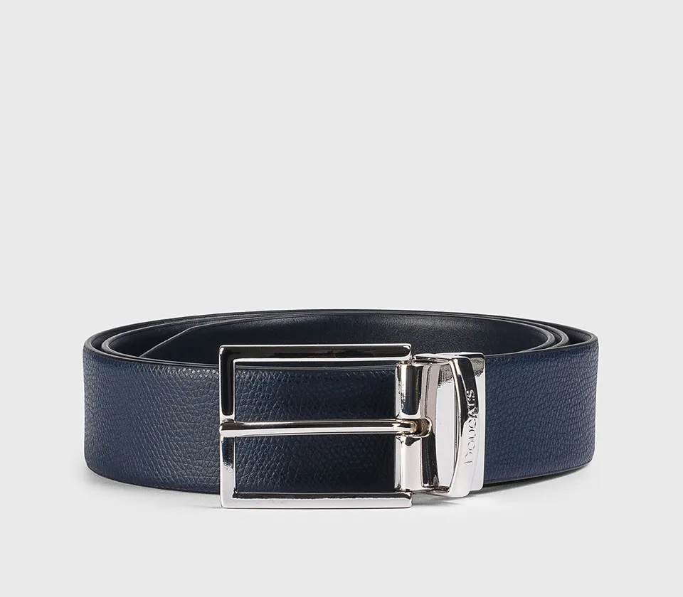 doucal-s-g-rtel-leder-navy-eckige-schnalle-verstellbar image 1