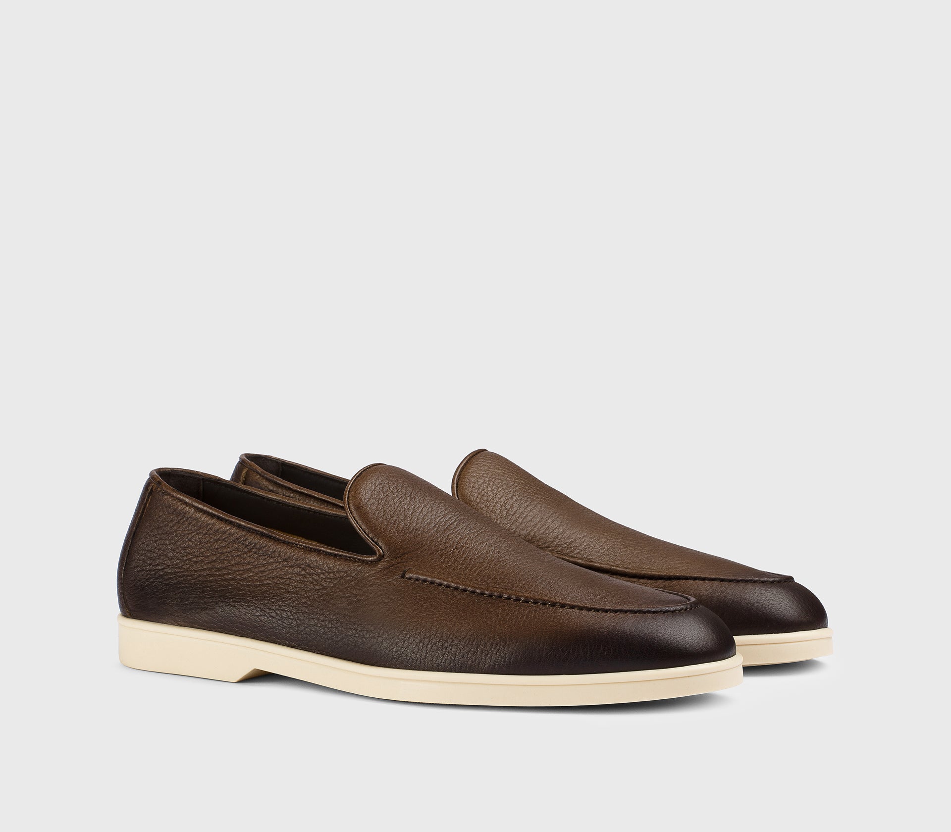 doucal-s-loafers-mokassin-hirschleder-herren-braun-gummisohle image 3