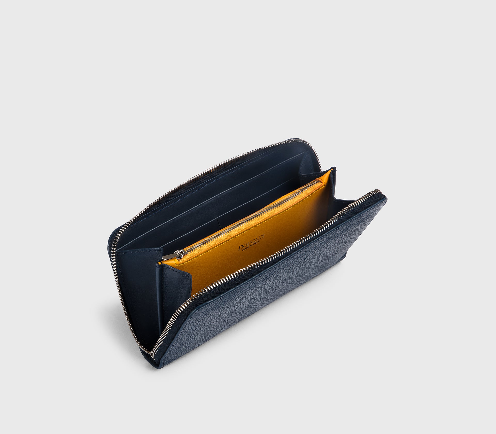 doucal-s-wallets-portemonnaie-blau-avio-leder-zip image 2