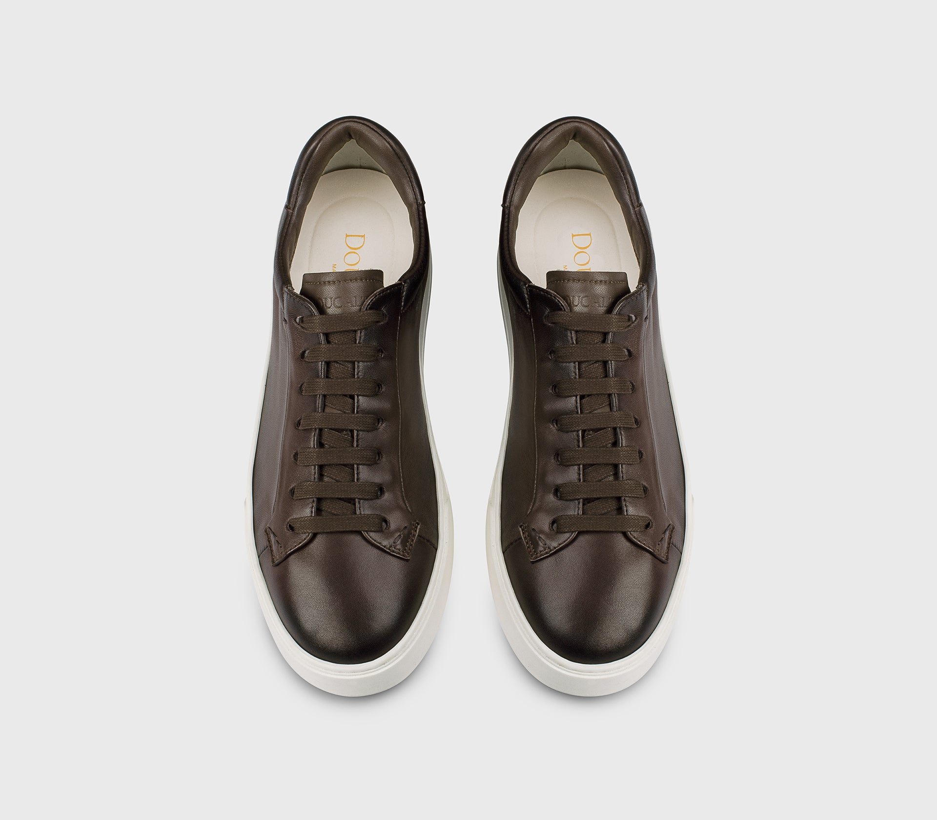 doucal-s-du3552-sneaker-leder-dunkelbraun-testa-di-moro image 2