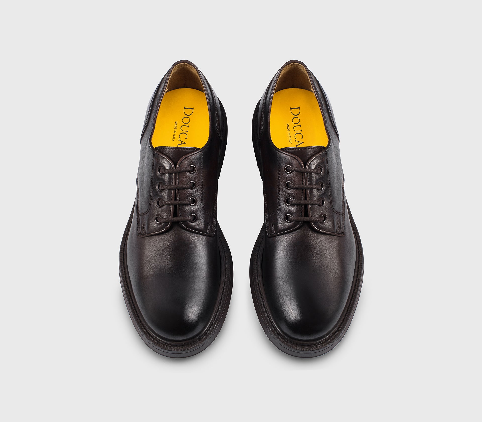 doucal-s-lace-ups-derby-schn-rschuh-dunkelbraun-gummisohle image 2