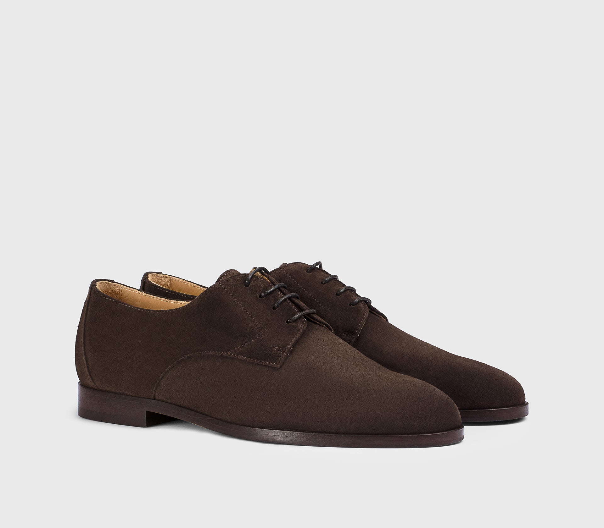 doucal-s-derby-schn-rschuh-velours-mahagoni-ledersohle-damen image 3