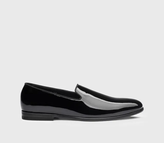 doucal-s-loafers-mokassin-lackleder-herren-schwarz-ledersohle image 1