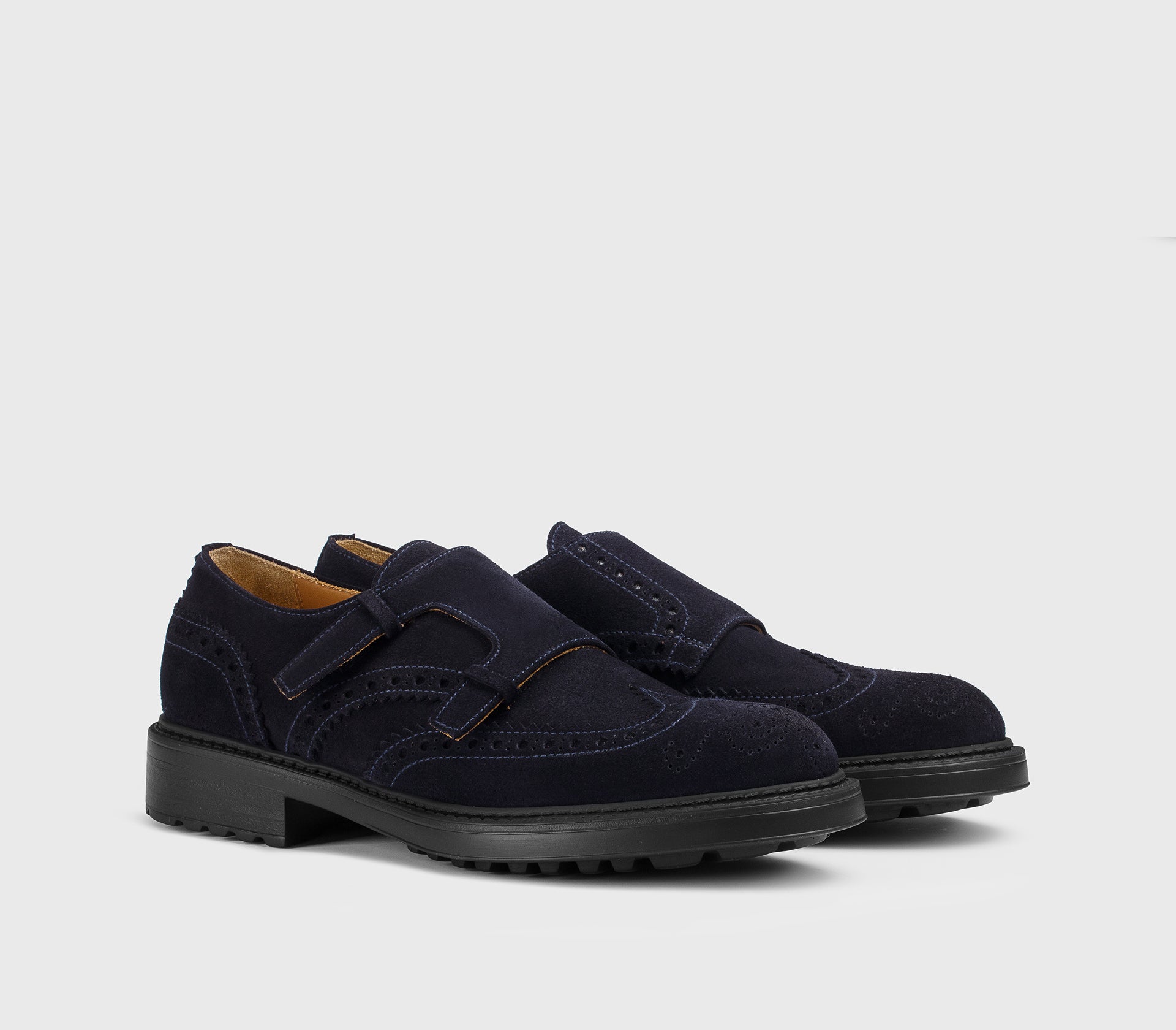 doucal-s-buckles-du3567-doppel-monkstrap-blau-veloursleder image 3
