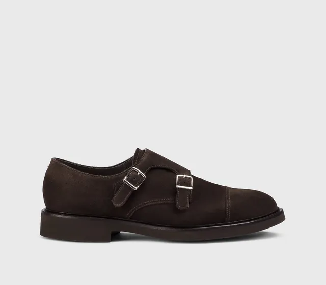 doucal-s-buckles-du3581-monkstrap-terre-veloursleder image 1