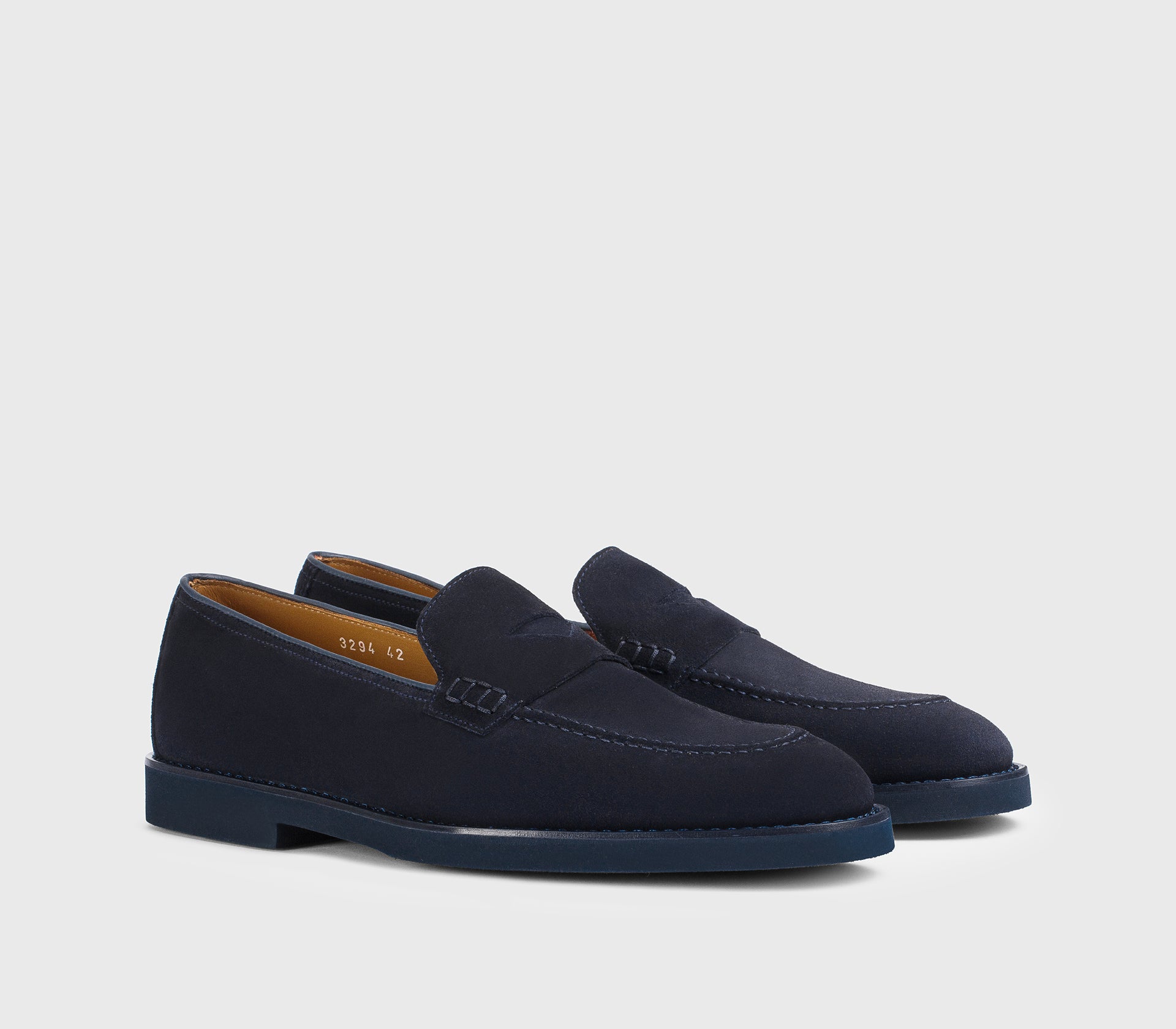 doucal-s-loafers-du3294-mokassin-blau-veloursleder image 3