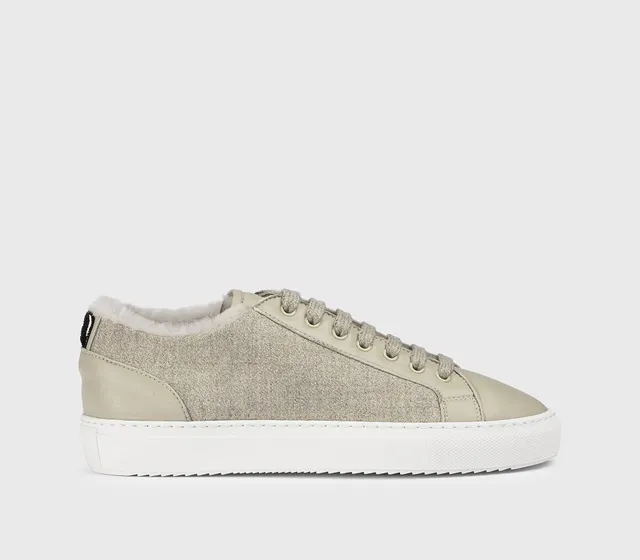 doucal-s-sneaker-leder-wolle-stone-grau-damen-winter image 1