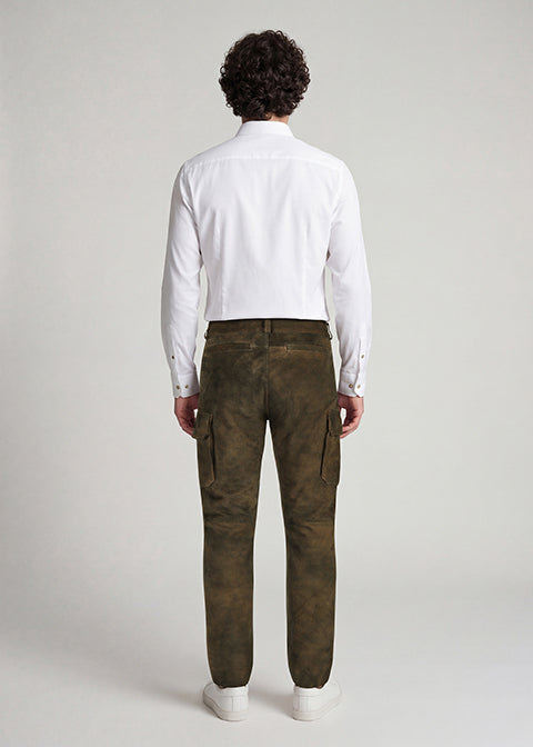 beckert-cooper-lange-lederhose-lava-ziegenvelours image 3