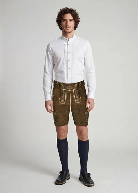 beckert-friesach-hirschlederhose-kastanie-antik-reliefstickerei image 1