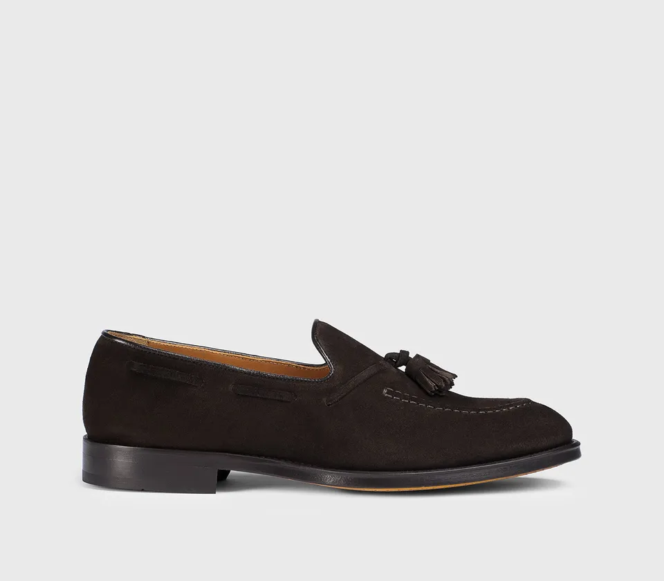 doucal-s-loafers-quasten-mokassin-erdbraun-velours image 1