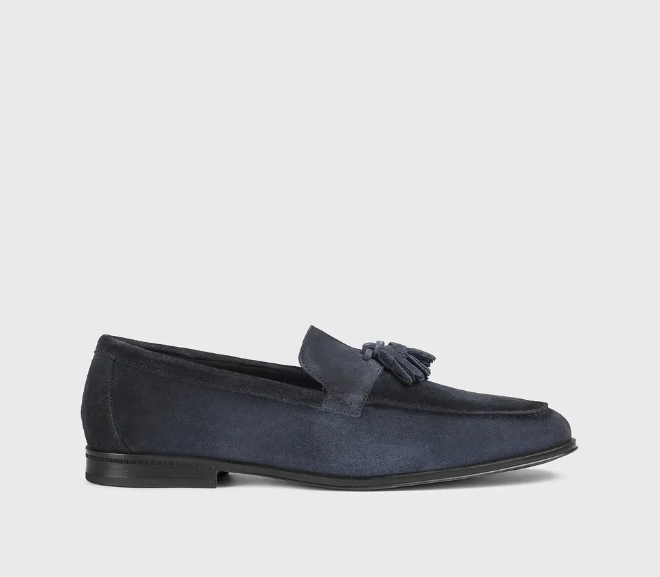 doucal-s-loafers-du3383-mokassin-blau-velours-quasten-herren image 1