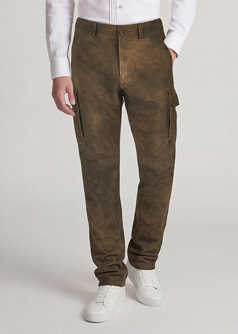 beckert-cooper-lange-lederhose-lava-ziegenvelours image 2