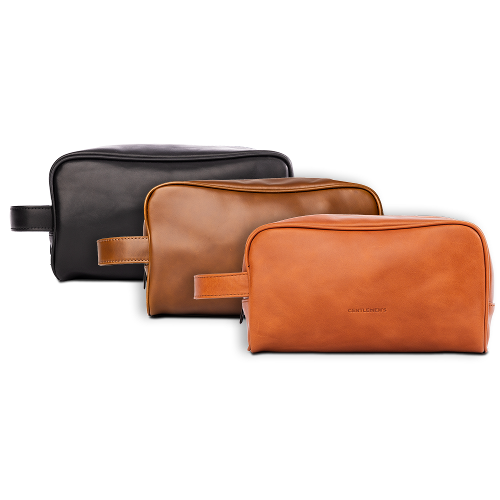 gentlemen-s-accessoires-kulturbeutel-schwarz-leder-wasserdicht image 1