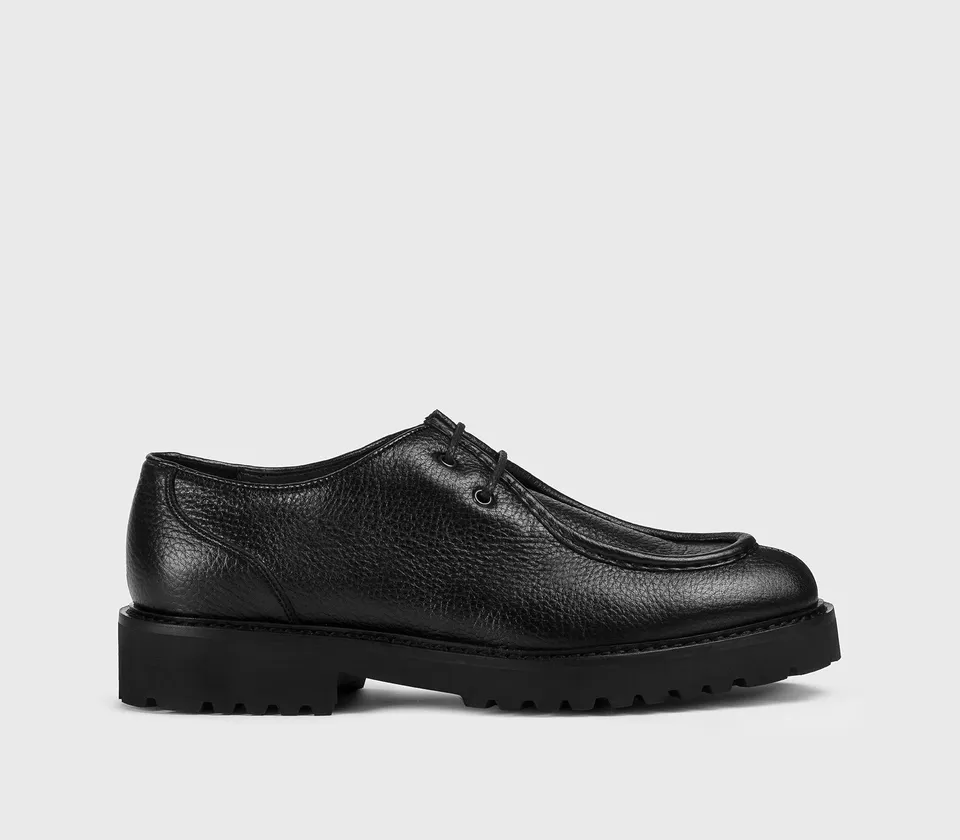 doucal-s-lace-ups-derby-schn-rschuh-hirschleder-schwarz image 1