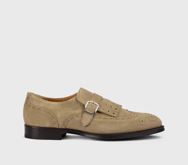 doucal-s-buckles-monkstrap-schnallenschuh-velours-kakaobraun-blake image 1