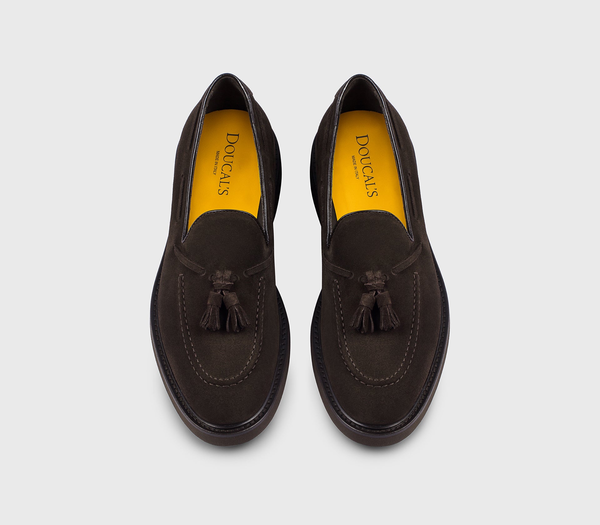 doucal-s-loafers-du3582-mokassin-erdbraun-velours-quasten image 2