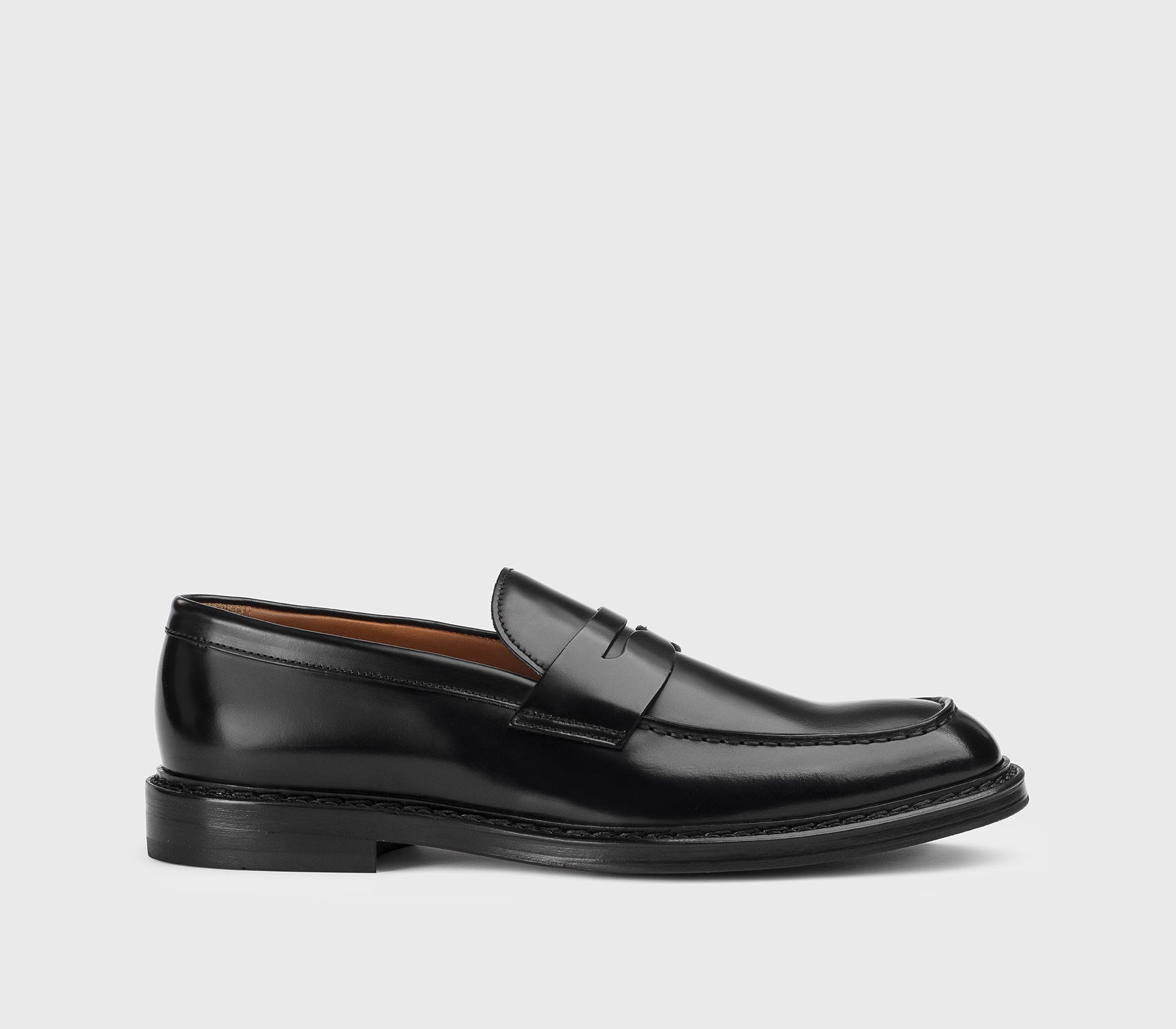 doucal-s-loafers-du2528siewuf007-penny-mokassin-schwarz-leder image 1