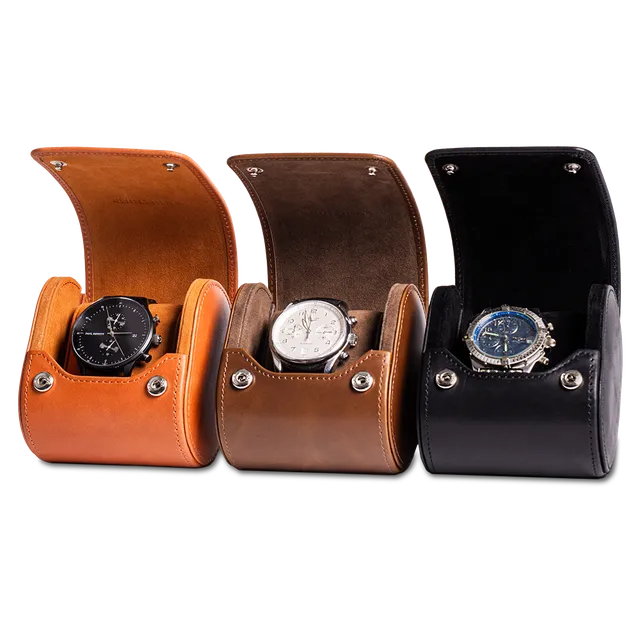 gentlemen-s-accessoires-uhrenbox-dunkelbraun-leder-hard-case image 1