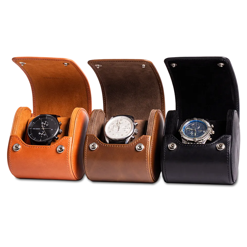 gentlemen-s-accessoires-uhrenbox-dunkelbraun-leder-hard-case image 1