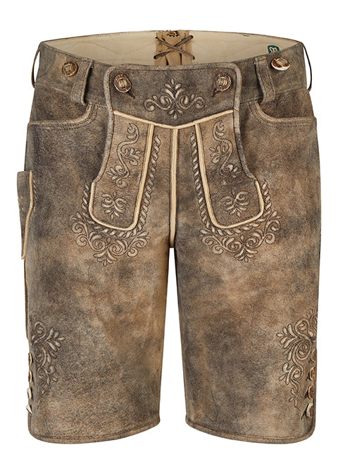 beckert-traunstein-wildbock-lederhose-kurz-mushroom-braun image 4