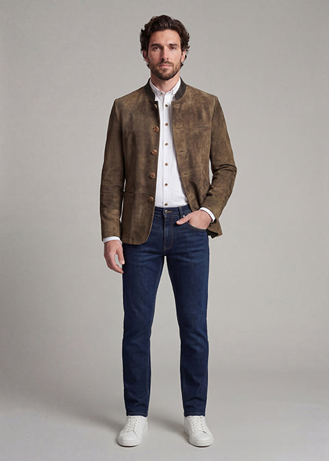 beckert-chester-lederjacke-bronze-ziegenvelours image 1