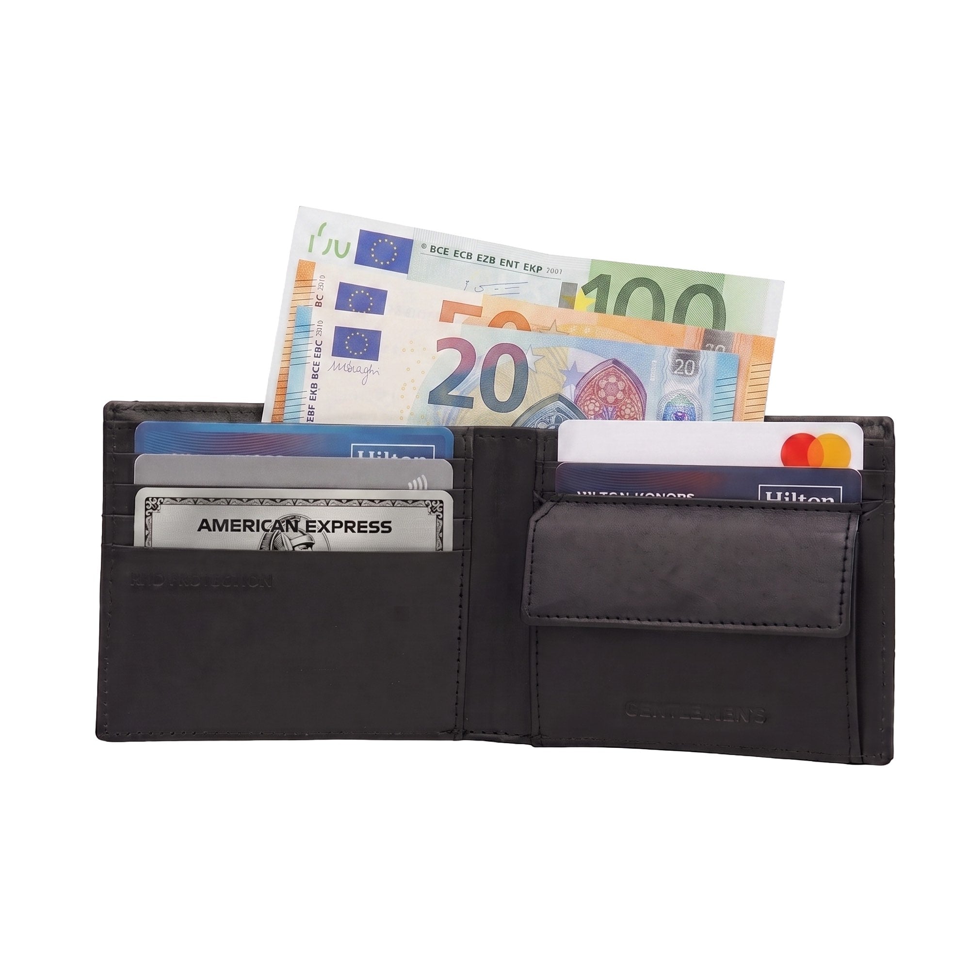 gentlemen-s-geldbeutel-bifold-portemonnaie-leder-schwarz image 4