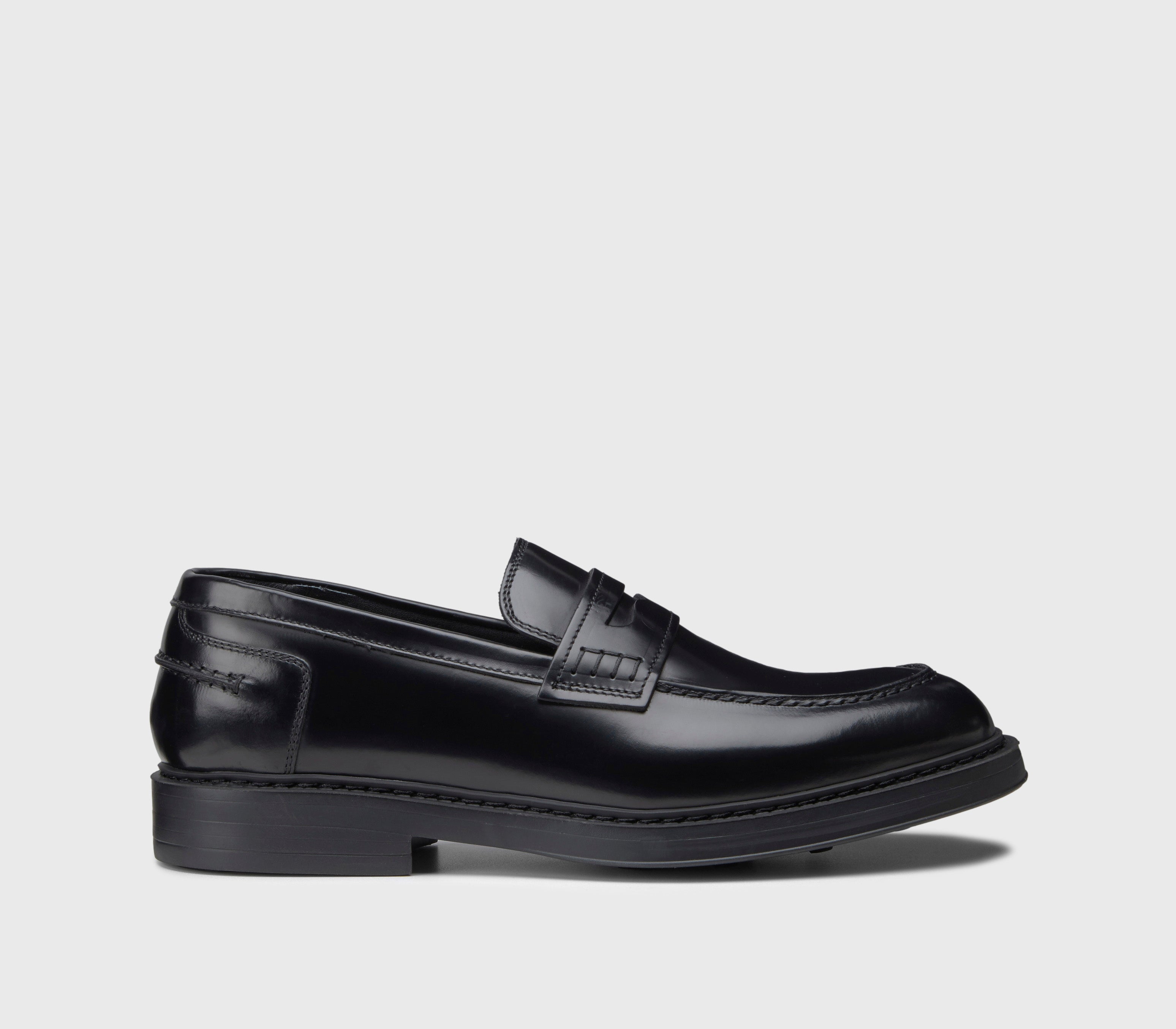 doucal-s-loafers-penny-mokassin-schwarz-leder-herren image 1