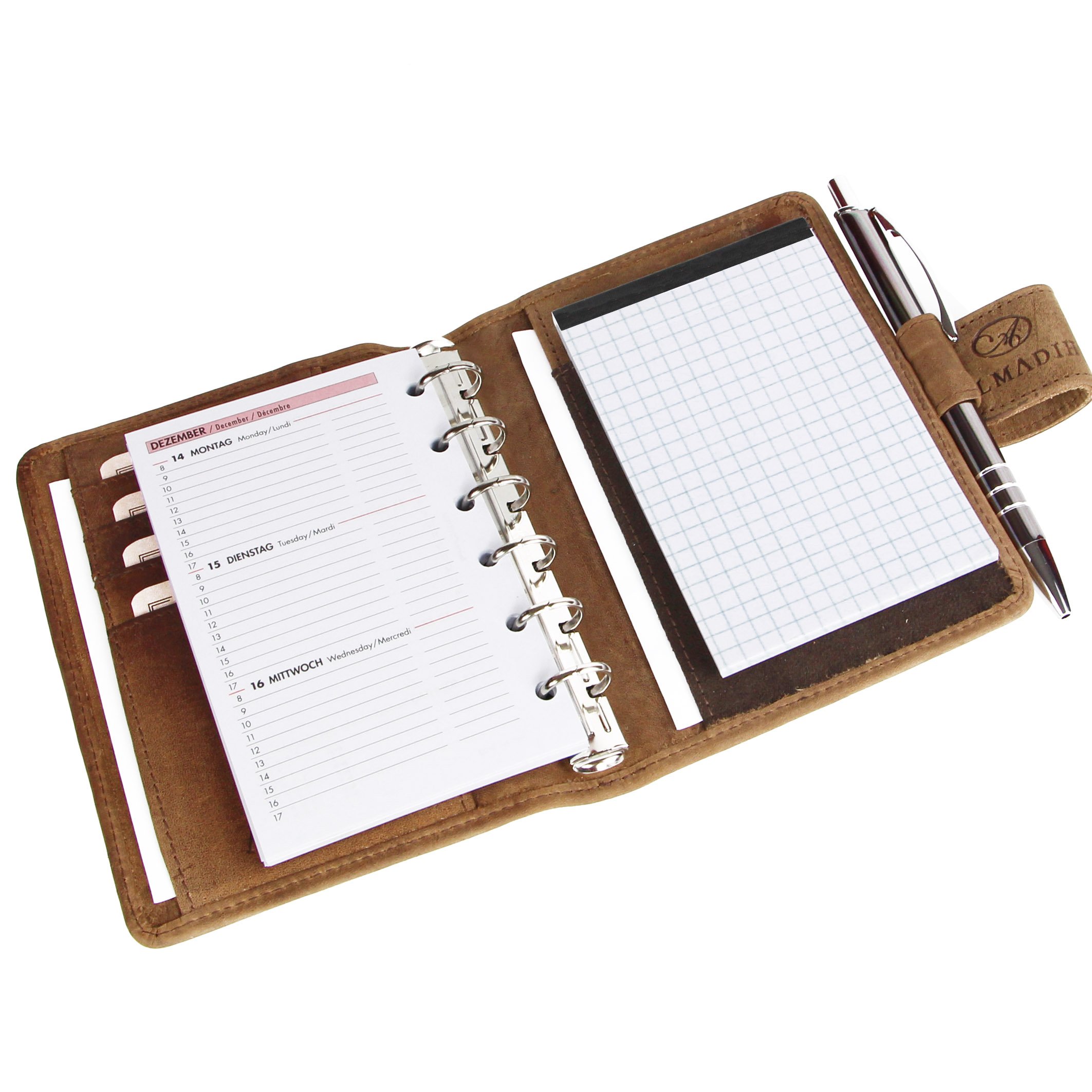 almadih-mappen-a7-terminplaner-braun-vintage-kalender-2026 image 5