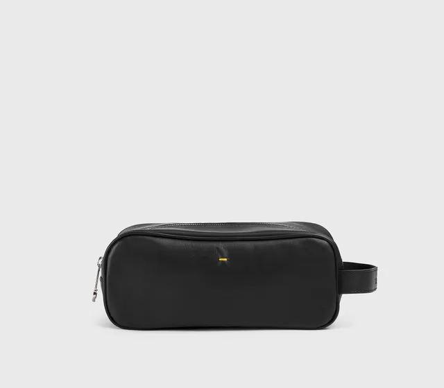 doucal-s-bags-db0022-beauty-tasche-schwarz-leder-reissverschluss image 1