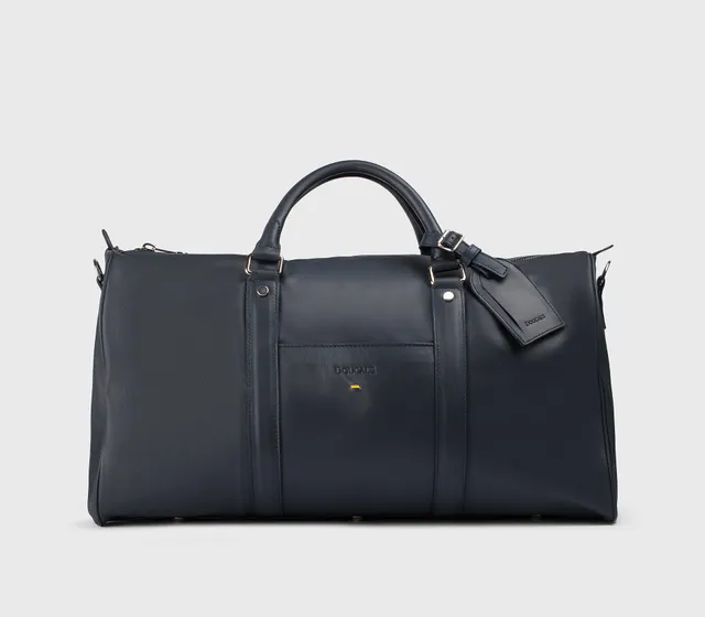 doucal-s-48h-weekender-leder-blau-reisetasche image 1