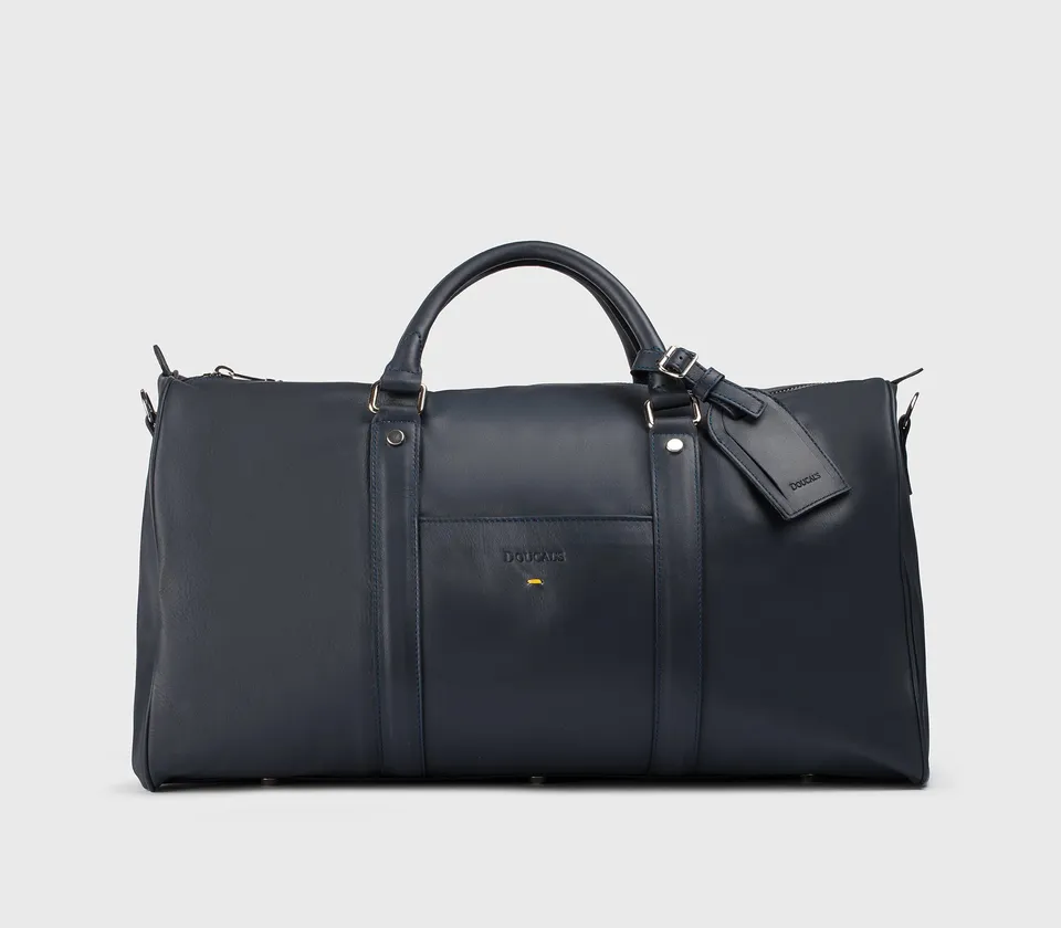 doucal-s-48h-weekender-leder-blau-reisetasche image 1